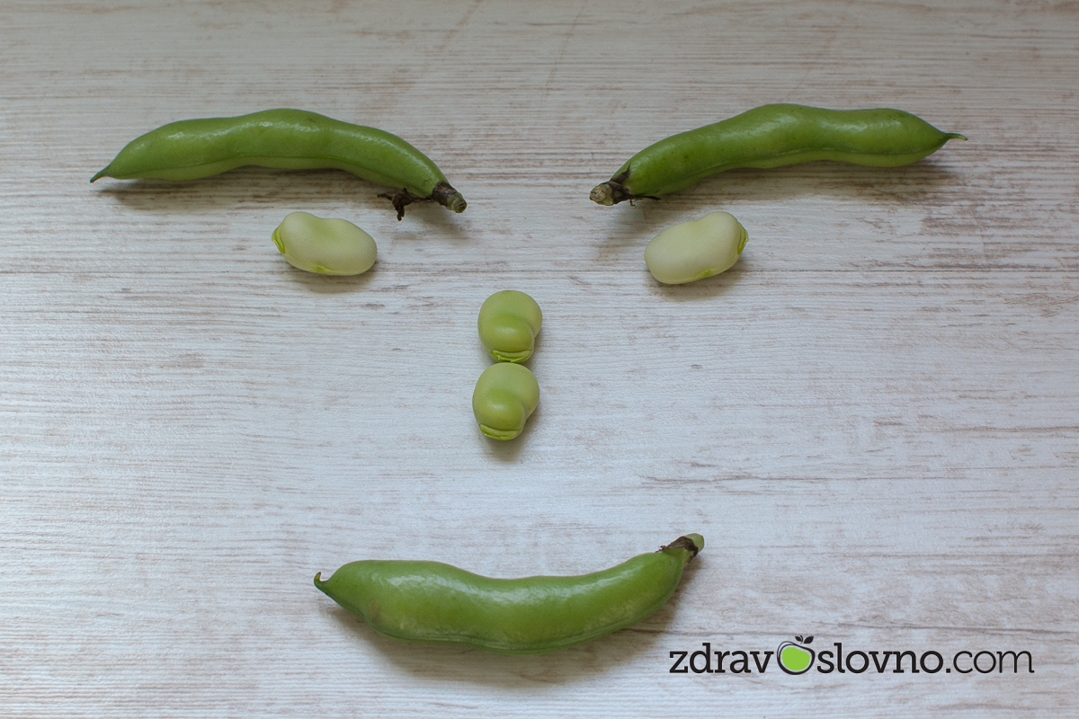 Smily face - broad beans